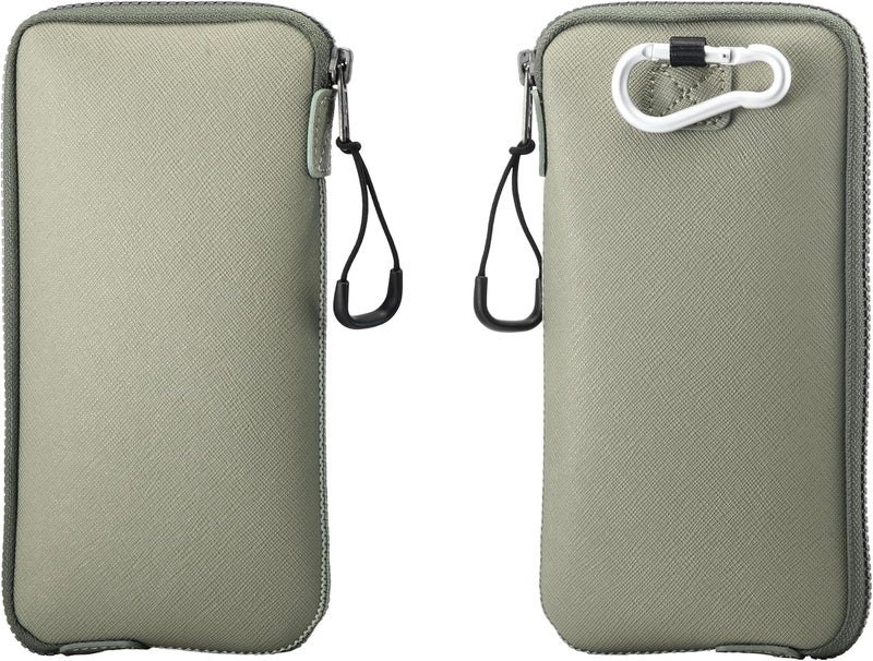 OneJoy Phone Sleeve Lightweight Cell Phone Pouch for Mobile Protection, Slim Fit and Durable, with Clip-on for Easy Carrying, Enough for 6.1" to 6.9" Cellphone [ Olive ] - Image 4